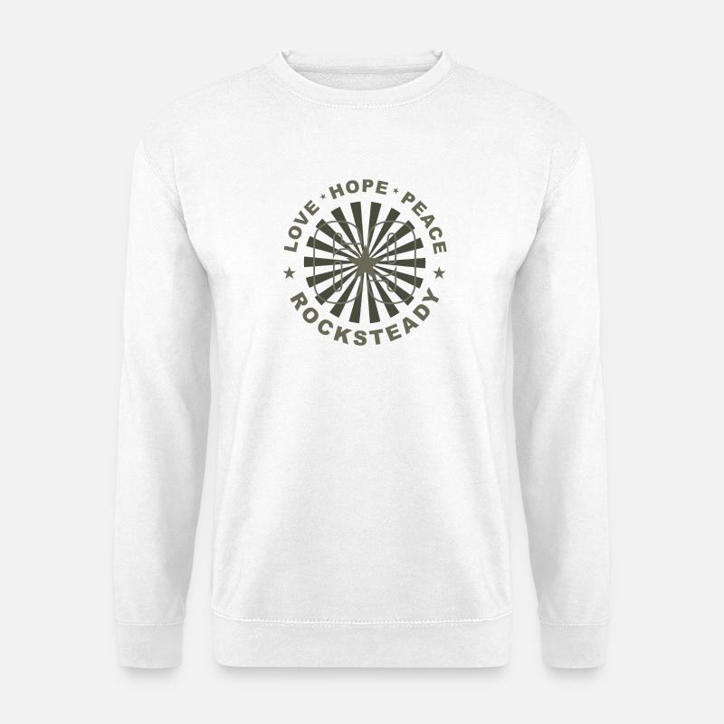 Love Hope Peace & Rocksteady 69 - Unisex Pullover - Weiß