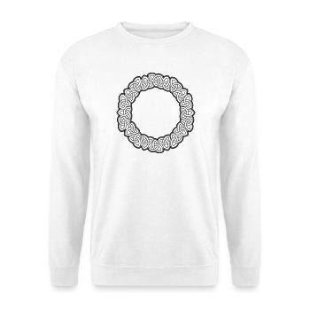 Triquetra Dekorativer Wikingerkreis - Unisex Pullover - Weiß - Vorne