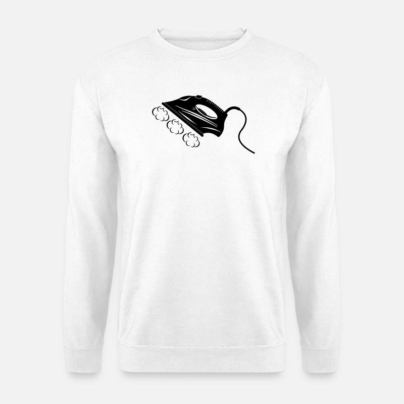 Steam iron or iron - Unisex Sweatshirt - white