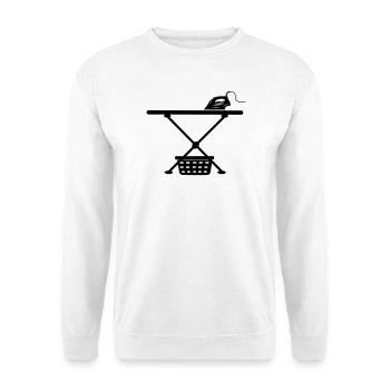 Iron srichplak and laundry basket - Unisex Sweatshirt - white - Front