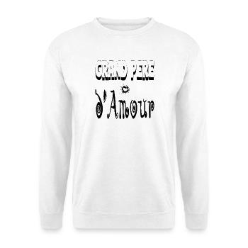 Grand Père Amour Cœur Papy - Sweat-shirt Unisexe - blanc - Devant