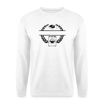 Washing machine in laurel wreath - Unisex Sweatshirt - white - Front