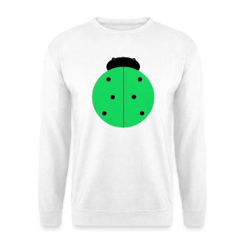 Green Ladybug with Black Spots - Unisex Sweatshirt - white - Front