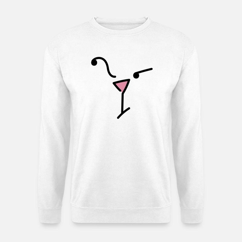 Catface, Fragender Blick - Unisex Pullover - Weiß