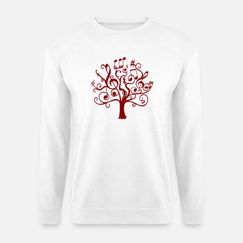 Red Note Tree - Unisex Sweatshirt - white