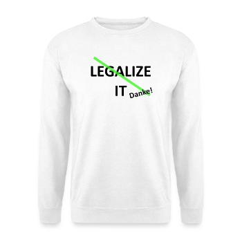 Legalize it weed Marihuana - Unisex Pullover - Weiß - Vorne