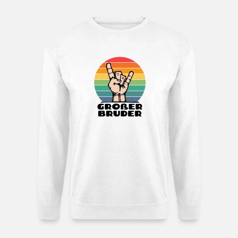 Stolzer Großer Bruder Statement Bruderherz - Unisex Pullover - Weiß
