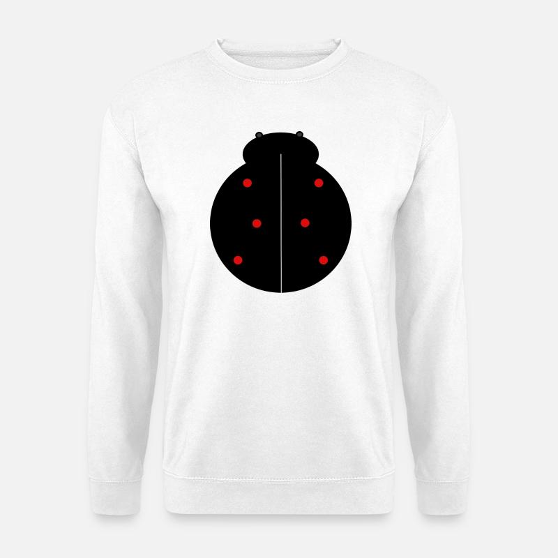 Black Ladybug with Red Dots - Unisex Sweatshirt - white