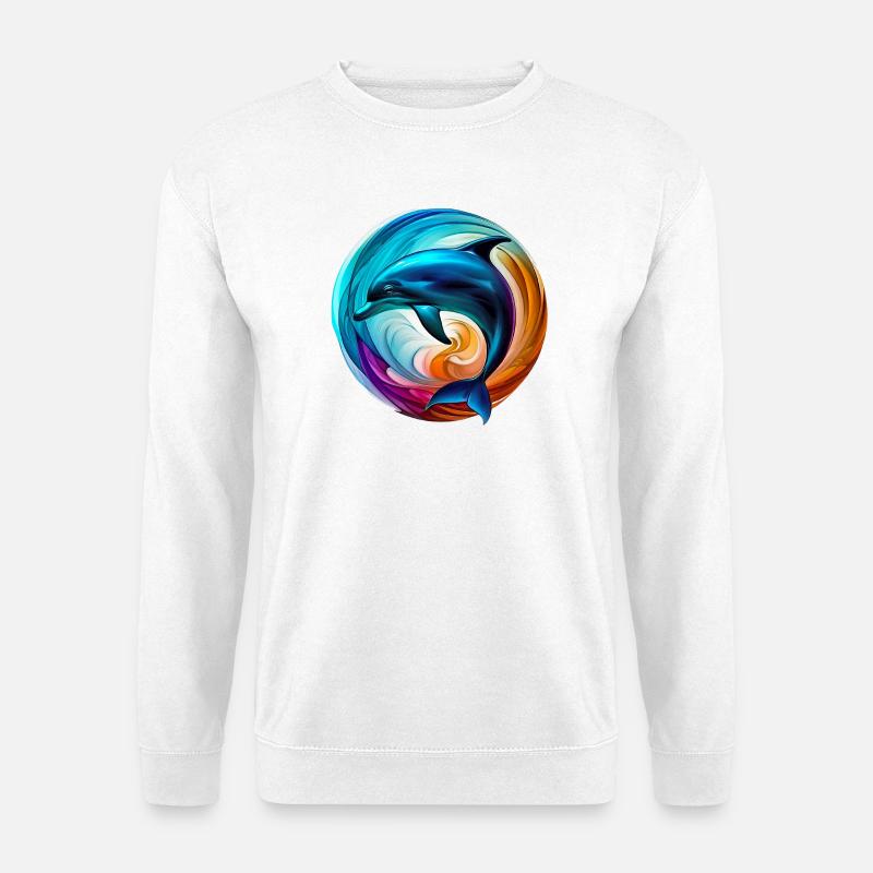 Delfin - Unisex Pullover - Weiß