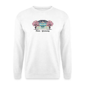 Bonn Old Post Office, Cherry Tree Blossoms, Germany - Unisex Sweatshirt - white - Front