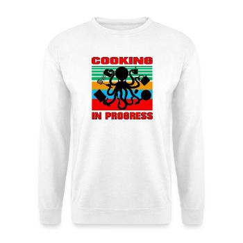 Oktopus Koch - Unisex Pullover - Weiß - Vorne