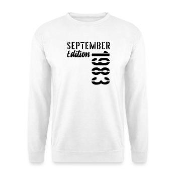 43. Geburtstag September 1983 - 43 Jahre alt - Unisex Pullover - Weiß - Vorne