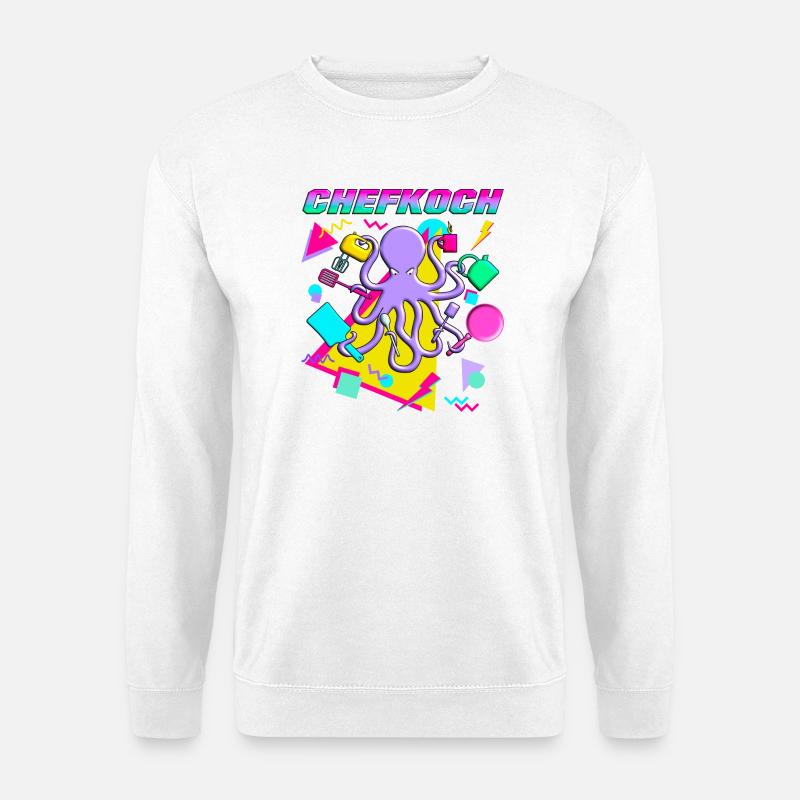 Oktopus Chefkoch - Unisex Pullover - Weiß