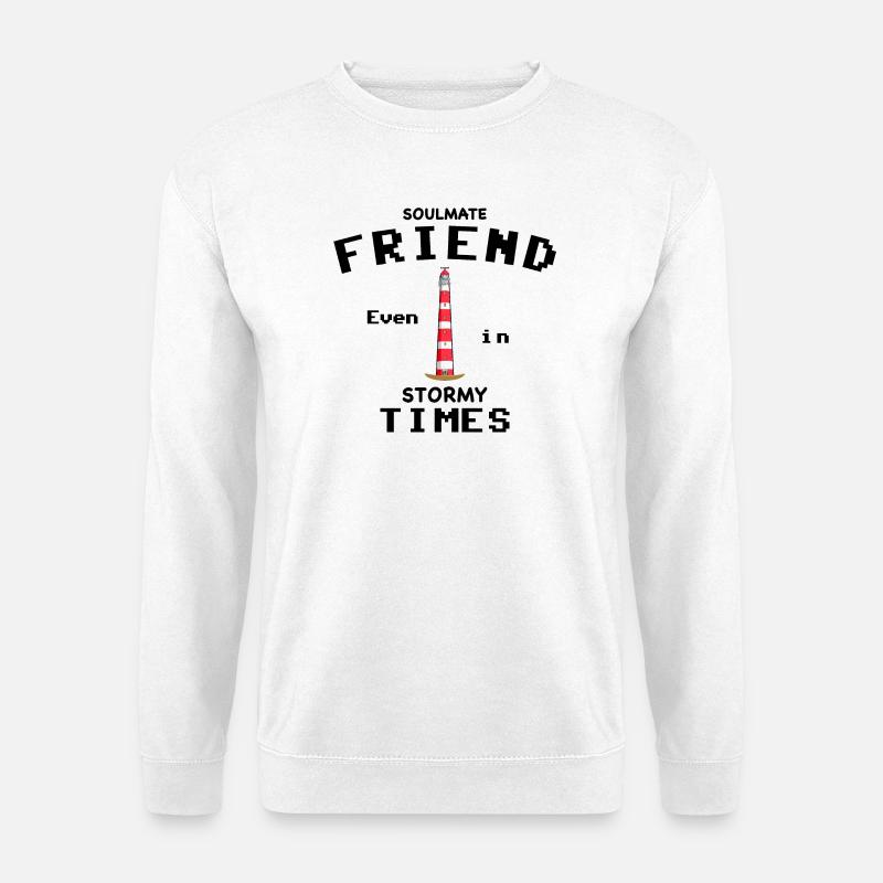 Seelenverwandt, Freund / Freundin, Danke - Unisex Pullover - Weiß