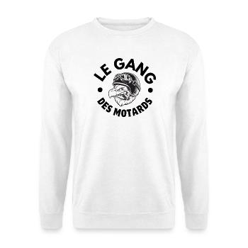 moto, motard, fan de moto - Sweat-shirt Unisexe - blanc - Devant