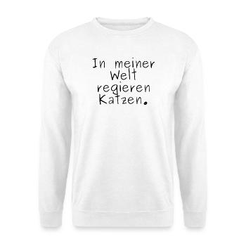 Abstraktes Farbklecks-Design für kreative Köpfe - Unisex Pullover - Weiß - Vorne