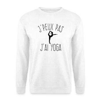 J'peux pas j'ai yoga - Sweat-shirt Unisexe - blanc - Devant