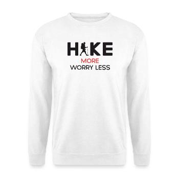 Hike More Worry Less - Hiking Gift - Unisex Sweatshirt - white - Front