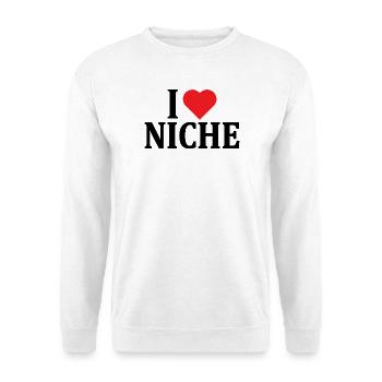 t-shirt I love Niche t-shirt gift idea - Unisex Sweatshirt - white - Front