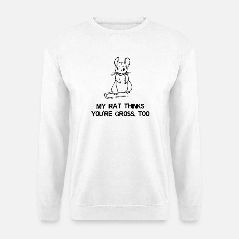 Ratte Statement Haustiere Tiere Heimtier - Unisex Pullover - Weiß