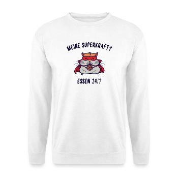 Lustige Sprüche Hamster Lieblingstier Haustiere - Unisex Pullover - Weiß - Vorne - Alina (178cm) & Michal (187cm)