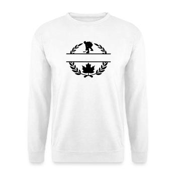 Kanada Ahornblatt Eishockey Lorbeerkranz - Unisex Pullover - Weiß - Vorne