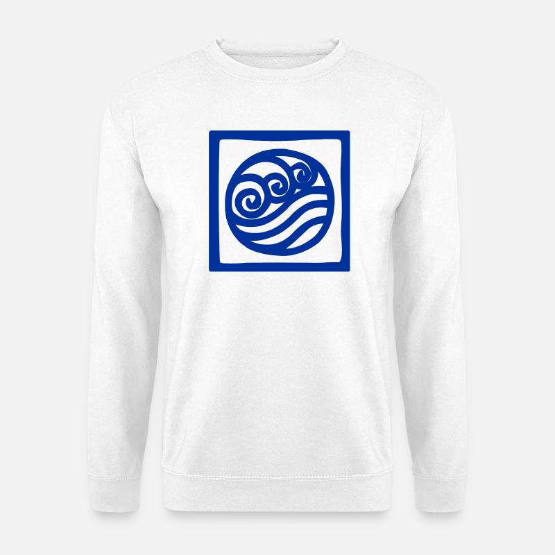 Symbol des Wassers im Quadrat - Unisex Pullover - Weiß