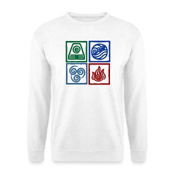 Symboles de la nation Logo de la place des quatre forces - Sweat-shirt Unisexe - blanc - Devant