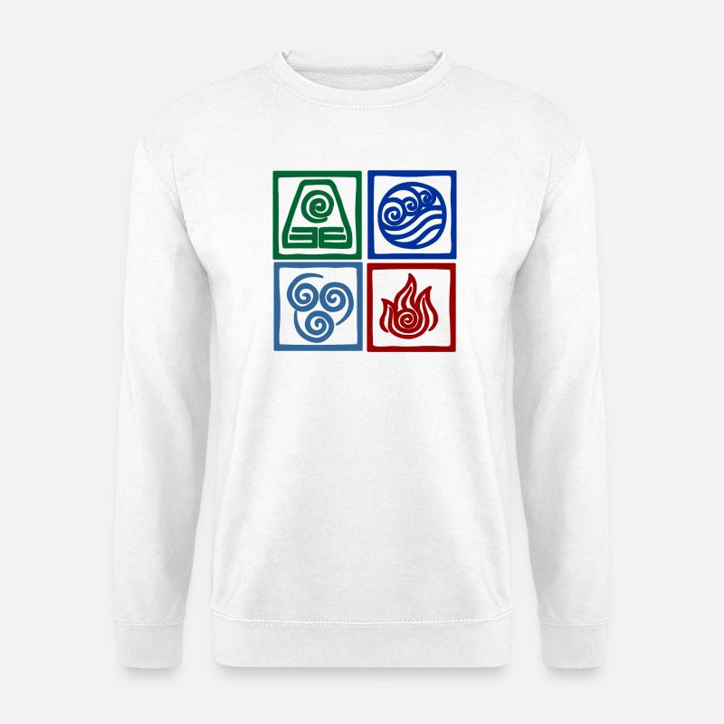 Nation, Symbole, Logo des Vier-Kräfte-Quadrats - Unisex Pullover - Weiß