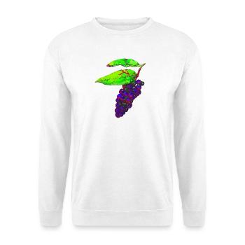 Beeren, Blätter, küchenmotive - Unisex Pullover - Weiß - Vorne