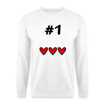 1. 1 AN. 1er ANNIVERSAIRE. ANNIVERSAIRE 1 AN - Sweat-shirt Unisexe - blanc - Devant