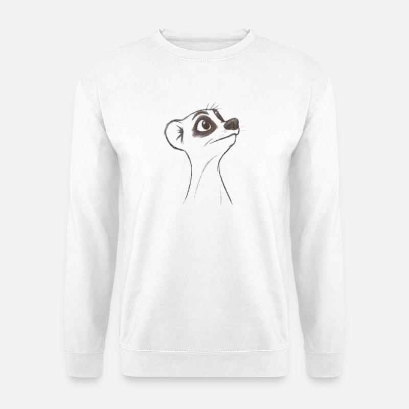 fragendes Erdmännchen - Unisex Pullover - Weiß