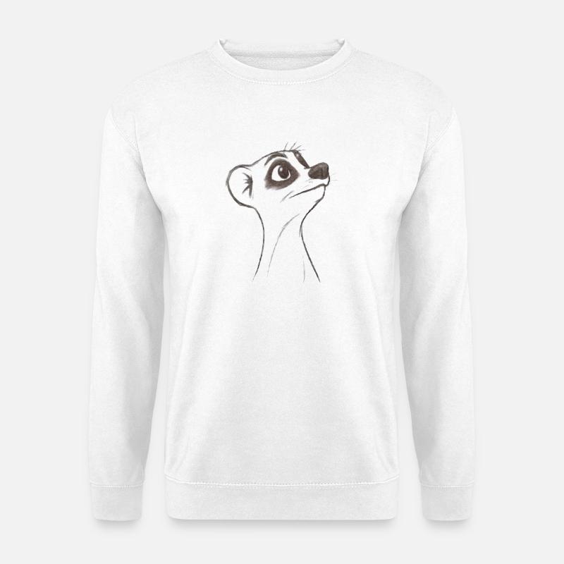 Suricate d’interrogation - Sweat-shirt Unisexe - blanc
