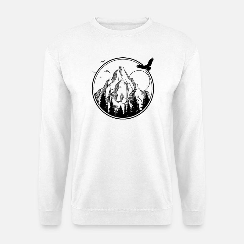 Mitternachtsvogel-Silhouette - Unisex Pullover - Weiß