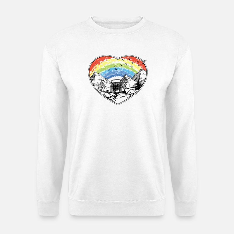 Rainbow Arc Over Mountains - Unisex Sweatshirt - white