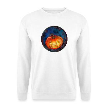 Halloween pumpkin face on Halloween night - Unisex Sweatshirt - white - Front