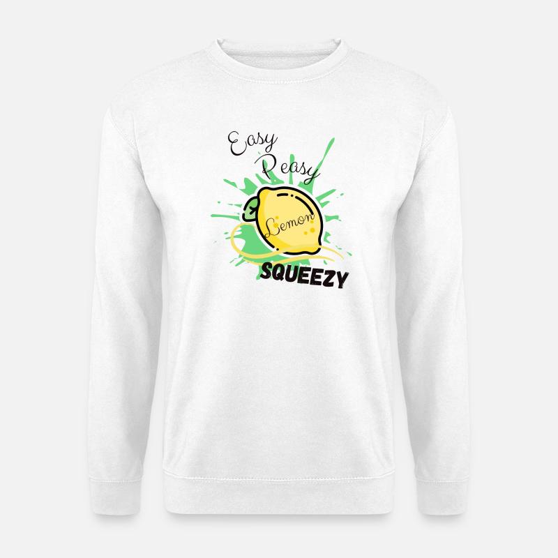 Zitrone Easy Peasy Lemon Squeezy - Unisex Pullover - Weiß