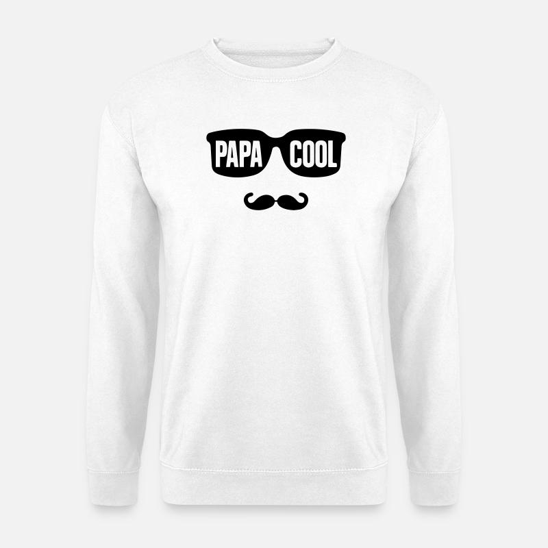 Minimalistisches Papa-Geschenk: "Cool Daddy" - Unisex Pullover - Weiß