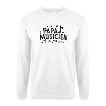 Cadeau Harmonieux : Papa Musicien ! - Sweat-shirt Unisexe - blanc - Devant
