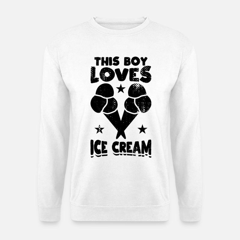 Eiscreme Junge - Unisex Pullover - Weiß