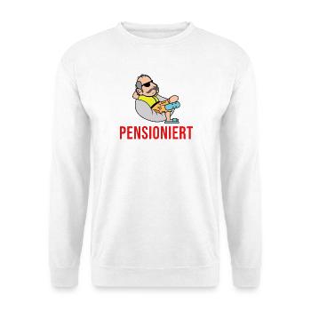 Pensionierung Spruch Senior Ruhestand Pensionär - Unisex Pullover - Weiß - Vorne