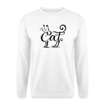 Feline Overlay - Fused Cat - Unisex Sweatshirt - white - Front
