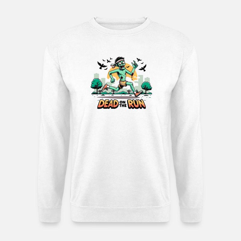 Tot auf der Flucht: Zombie-Läufer - Unisex Pullover - Weiß