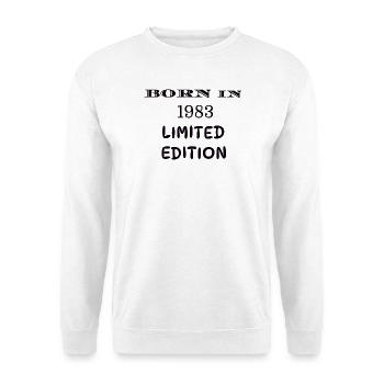 Born in 1983 limited edition - Unisex Sweatshirt - white - Front