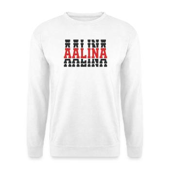 Aalina t-shirt t-shirt empilé texte idée cadeau - Sweat-shirt Unisexe - blanc - Devant