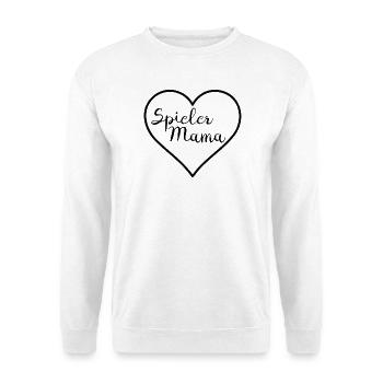 Spielermama schwarz - Unisex Pullover - Weiß - Vorne