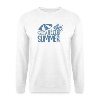 Hello Summer Palm & Watermelon Graphic - Unisex Sweatshirt - white - Front