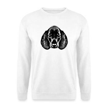 Teckel / Dackel / Dachshund / Portrait - Unisex Pullover - Weiß - Vorne