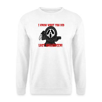 Geister-Slasher Halloween Motiv - Unisex Pullover - Weiß - Vorne