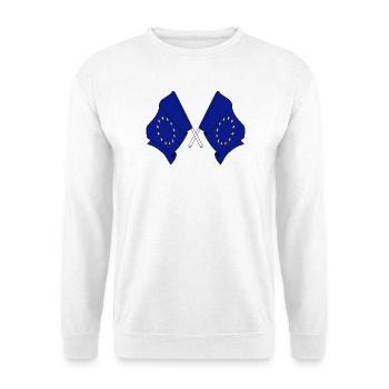 Two flags European Union - Unisex Sweatshirt - white - Front